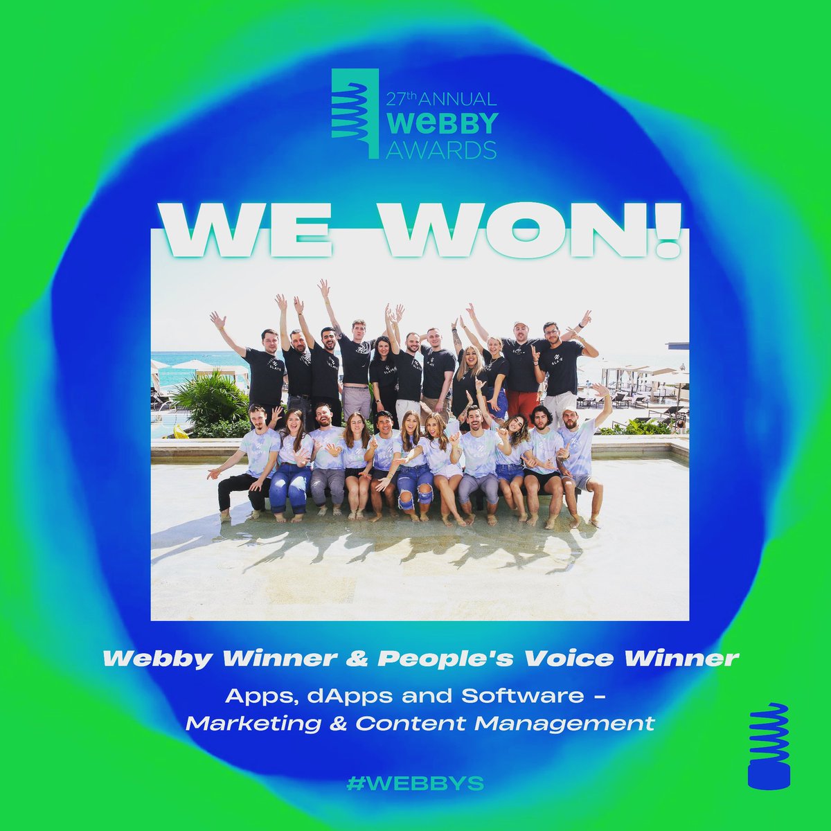 ChargeVC's tweet image. Congrats to portfolio company @slateteams for this achievement! @TheWebbyAwards Winner and People’s Voice Winner
#chargeportfolio #chargeventures
