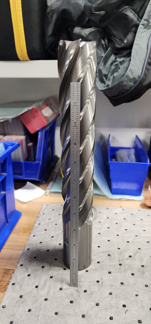 🔁 Repost Scott Nicodemus:

Today we ground a 2 inch diameter 14 inch over all length for the largest solid carbide end mill here at TrueCutTool 10 inch flute length. we made our own 50 taper holder to hold it. 

#unitedgrinding #walter