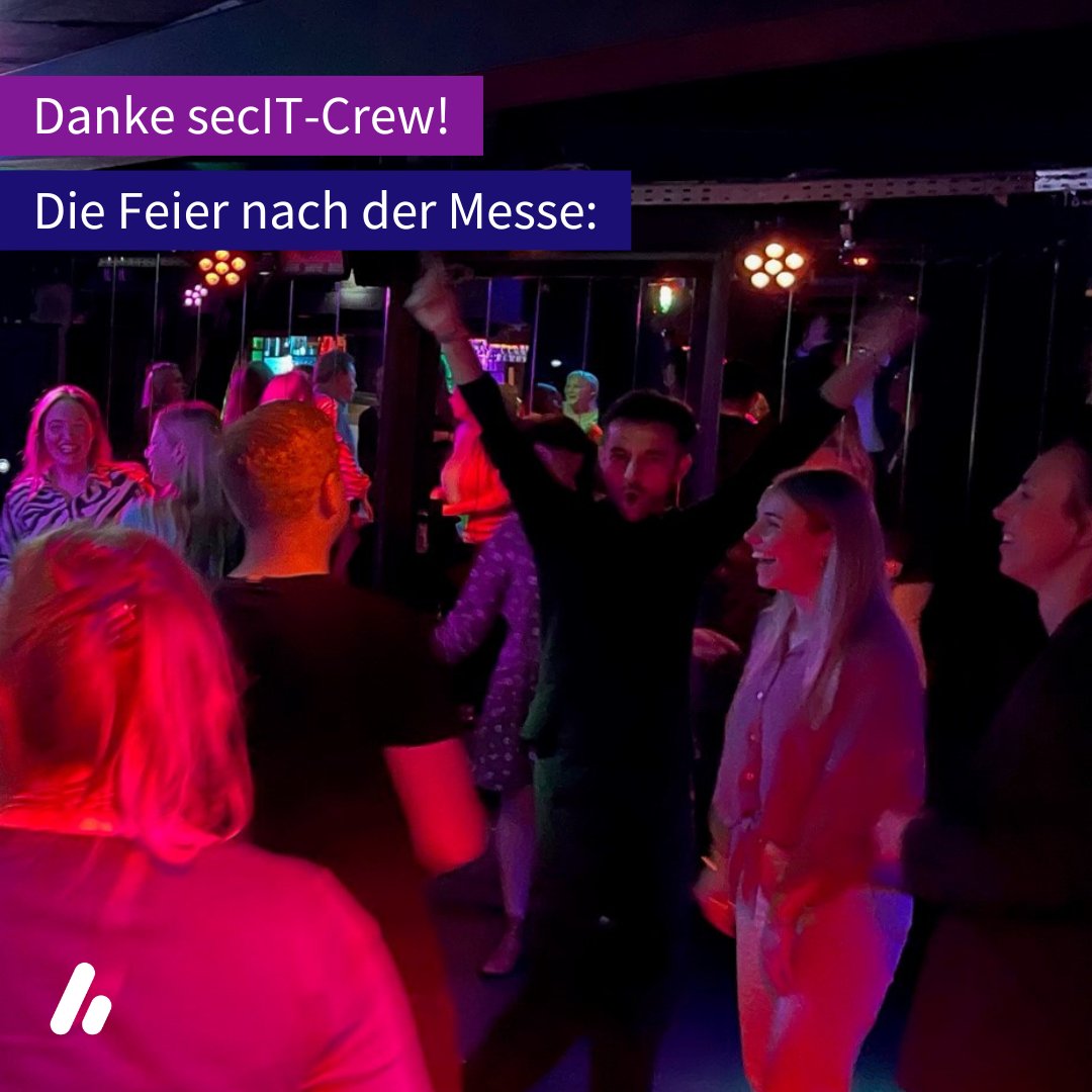 _heise_'s tweet photo. Security Party at its best! 🥳 

Gestern gabs als Danke für den Einsatz bei der @secIT_DE eine kleine Party für alle Beteiligten in der Marlene-Bar. 📷 

Unser ToDo: Lecker essen, Tanzfläche stürmen und Playlist der Azubis rocken. 📷

- Sylke

#secIT #party #danke #heiseaner https://t.co/OMKJT7JDAA
