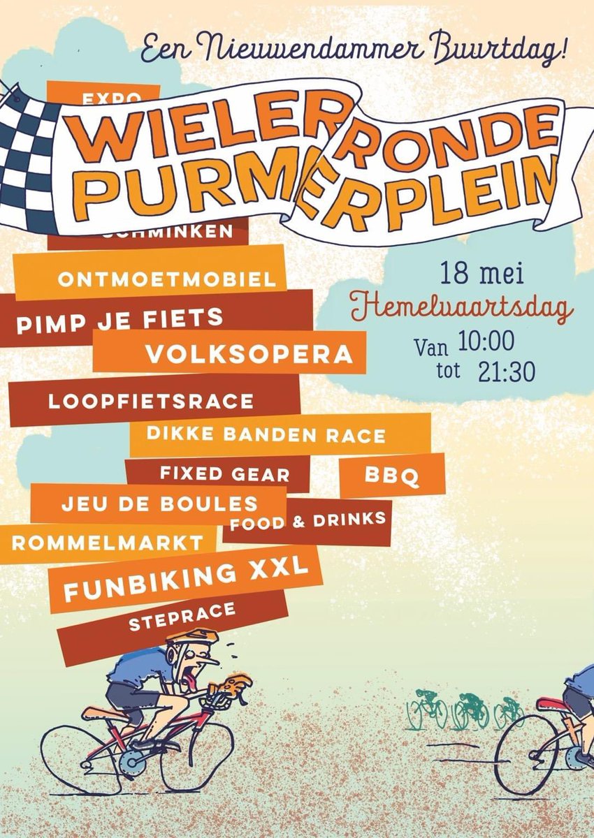 cycle_fun's tweet image. Na 3 jaar weer de Wielerronde Purmerplein op Hemelvaart! 🏁🚴‍♂️🚴🚴‍♀️🚴🚴‍♂️.  Meer info en inschrijven: wielerrondepurmerplein.nl