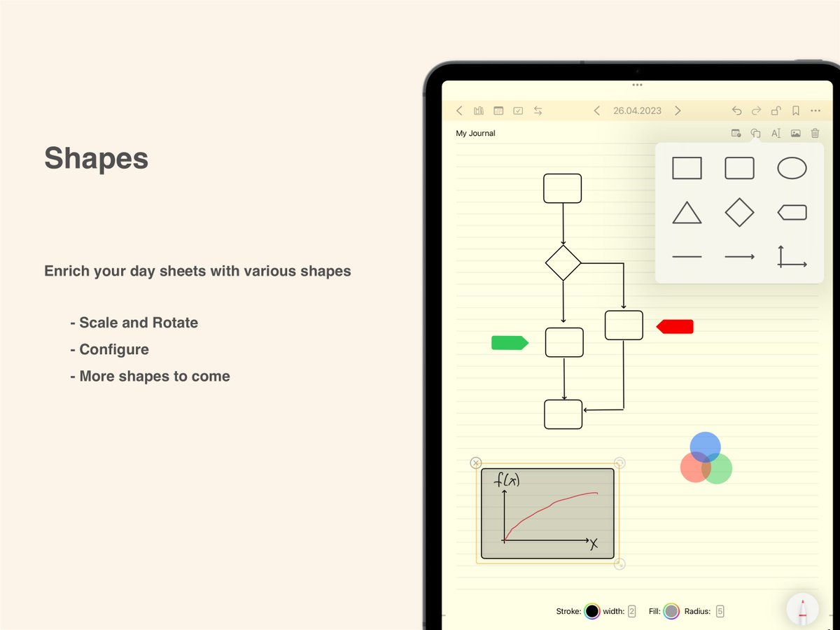 penjoapp's tweet photo. Introducing Shapes! 🚀
You can now add various shapes such as rectangle, ellipse, arrow and configure them. 

Try now!

https://t.co/Vi4tkRENDU https://t.co/kzMdnNQmw5