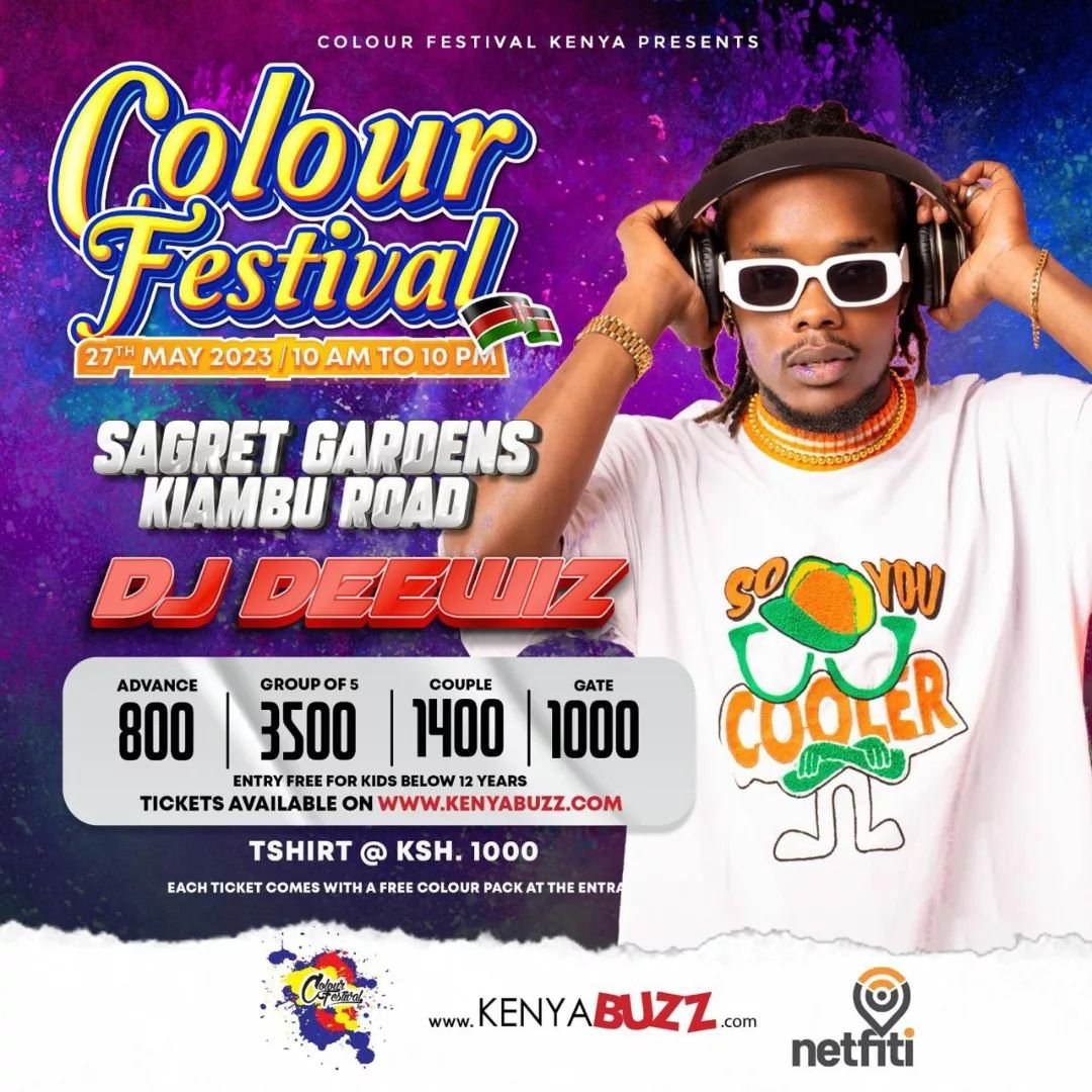 Uko na ticket events.mtickets.com/events/colour-…
<a href="/DeejayDeewiz/">Deejay Deewiz</a> akizimixx pale <a href="/colourfestke/">Official Colour Festival Kenya 🇰🇪</a>