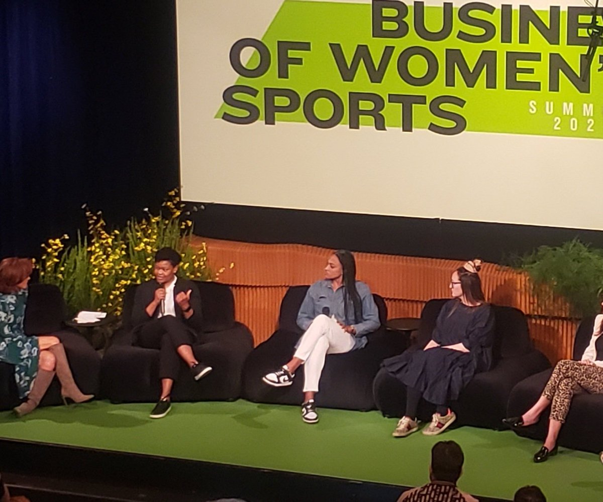 "Education is the key to access. If we want to learn and bet on ourselves to improve we can force doors open, but you have to take the risk to put yourself out there." <a href="/Alanabeard20/">Alana Beard</a> #BusinessOfWomensSports23 #wnba