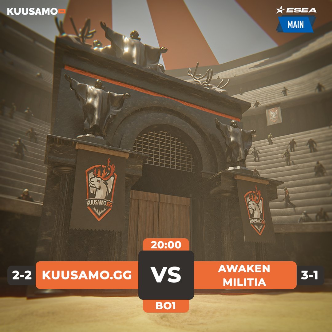 🔸MATSIPÄIVÄ🔸

Counter-Strike, cs, cessu, kynäri, kynttä. Tänään mennään

🏆 ESEA Main
⏰ 20:00
🆚 AwakenMilitia
📺 ttv/kuusamogg
🎙️ <a href="/wAlysteri/">Kaimu. // wAly // Eetu</a>

#KUUSAMOgg #esportsfi #csgofi