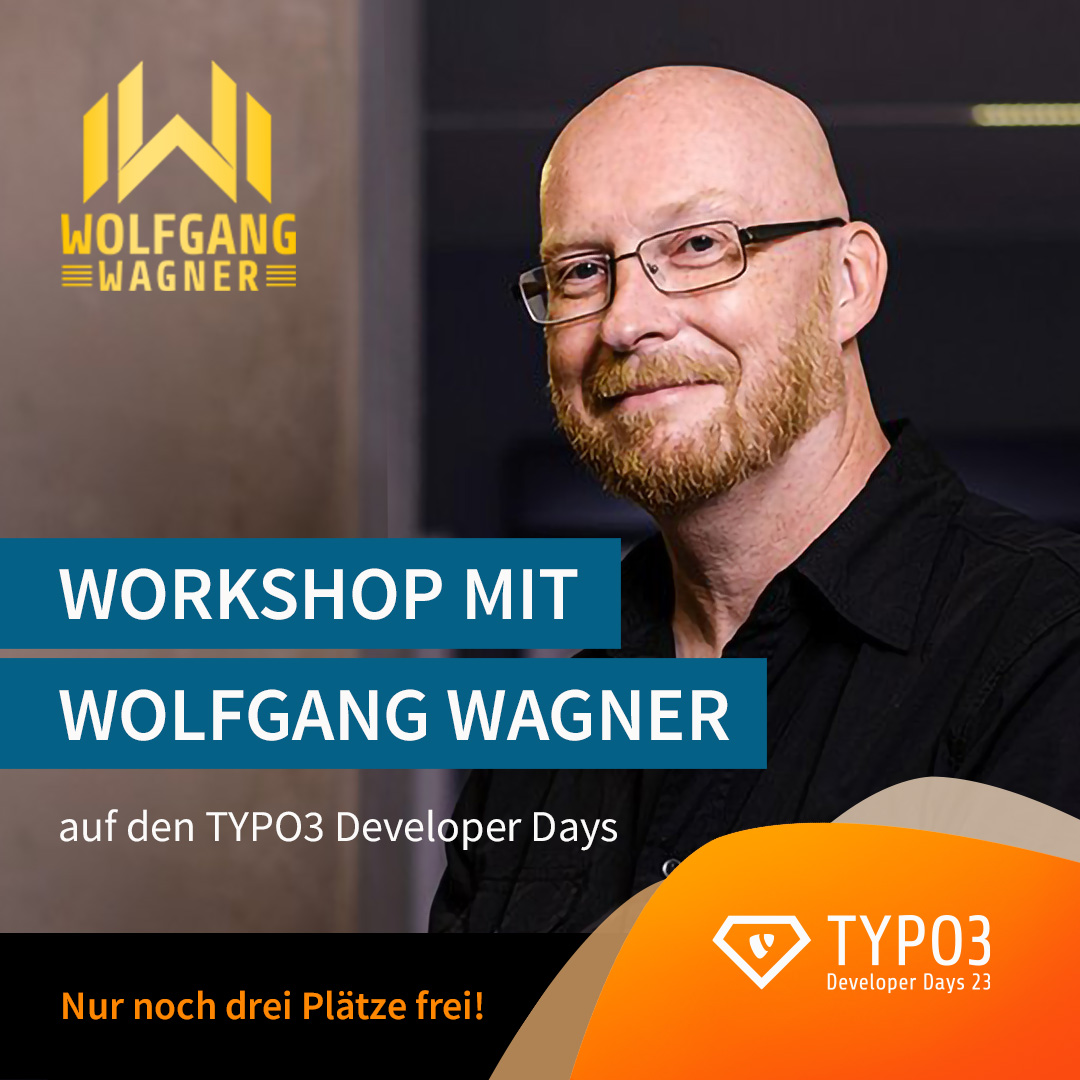 T3Shoutout's tweet photo. #RT: @typo3: @wowa_TYPO3 rockt die #TYPO3 Developer Days! 🚀 Nur noch 3 Plätze frei für seinen Workshop – schnapp dir dein Ticket jetzt! 🎟️https://t.co/R1pWA4QcbE https://t.co/n03xT2MsS7 #typo3 #typo3 #t3shoutout