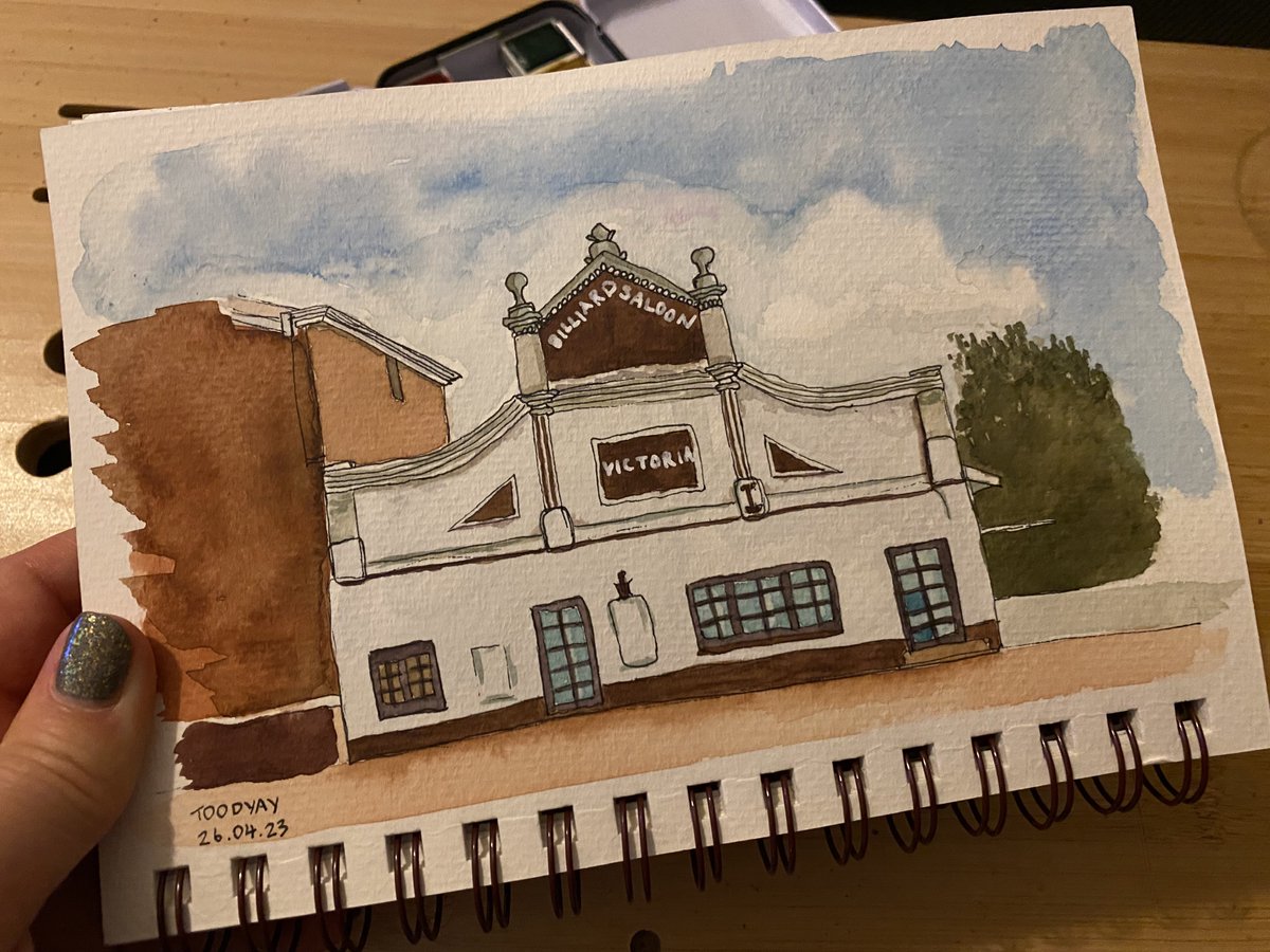 Billiard Saloon at Toodyay ~ #watercolour