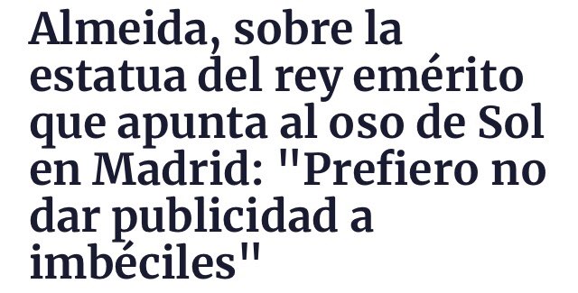 Ya nadie respeta al rey viejo.