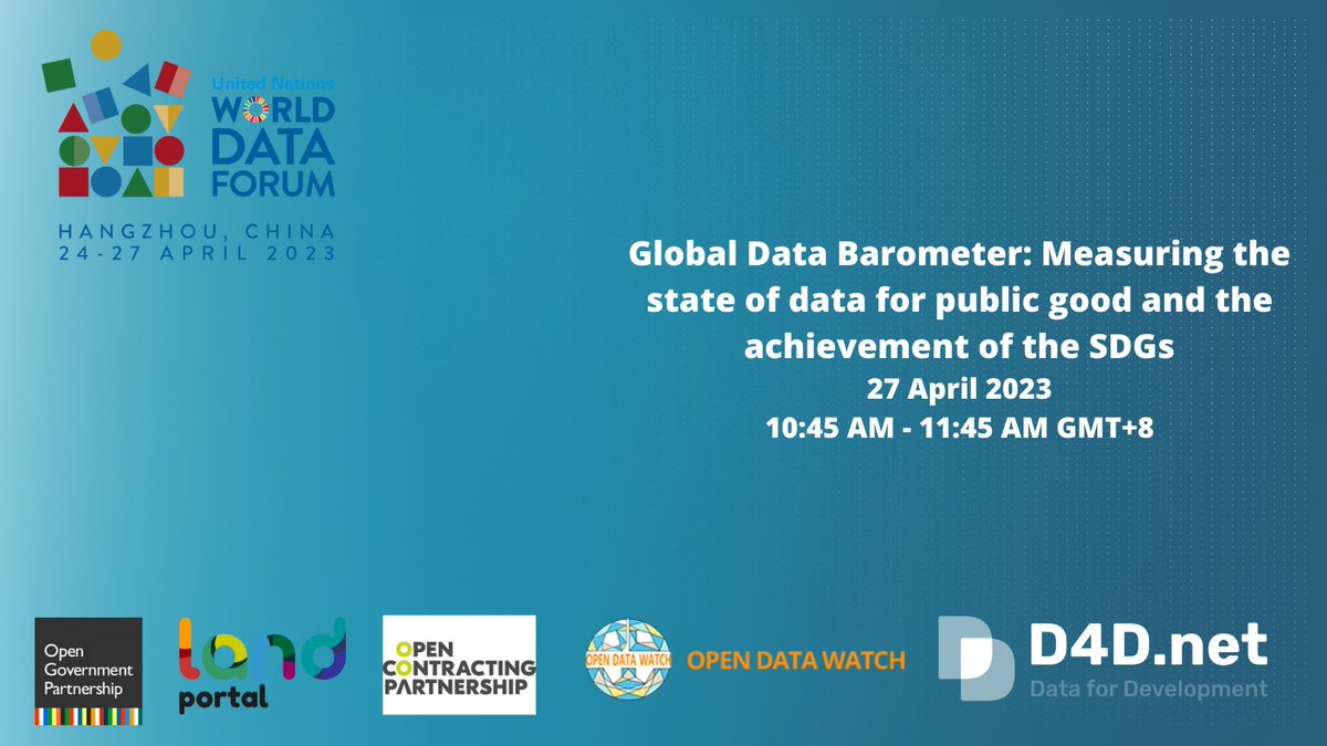 D4Dnetwork's tweet image. Are you joining the discussion of the #databarometer findings at the #UNDataForum?

@SilvanavF will be in conversation with @ShaidaBadiee @AuraErendira @FranciPerucci @georg_neu @joseph_in_md @MeggiolaroLaura @fperini 

27 April - 10:45-11:45 PM EST
Agenda:bit.ly/40ZL1t6