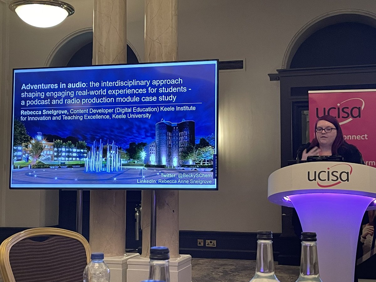 Welcome to <a href="/KeeleUniversity/">Keele University 🐿️</a> Rebecca Snelgrove Adventure in Audio with subject specialist involvement for podcasting and radio production <a href="/UCISA/">UCISA</a> spotlight #udigcap