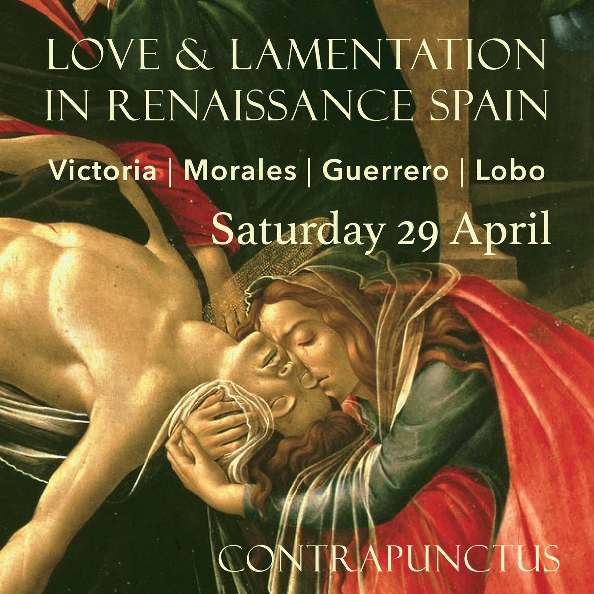 This Saturday in Oxford we perform some of the most passionately expressive works of the Spanish Renaissance, inspired by themes of love, loss, and lamentation. BOOK NOW contrapunctus.org.uk/tickets
 
'Seriously, startlingly good' – Gramophone