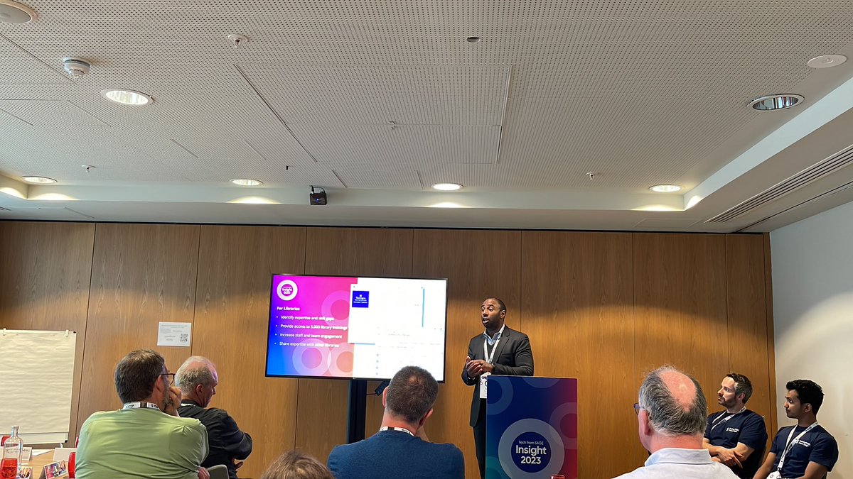 talis's tweet image. @zanders asking the question: &quot;How do you get to know what skills people have or need, especially when they are working remotely?… and how do you identify the skill gaps that exist within the library?” #TechfromSage @skilltype