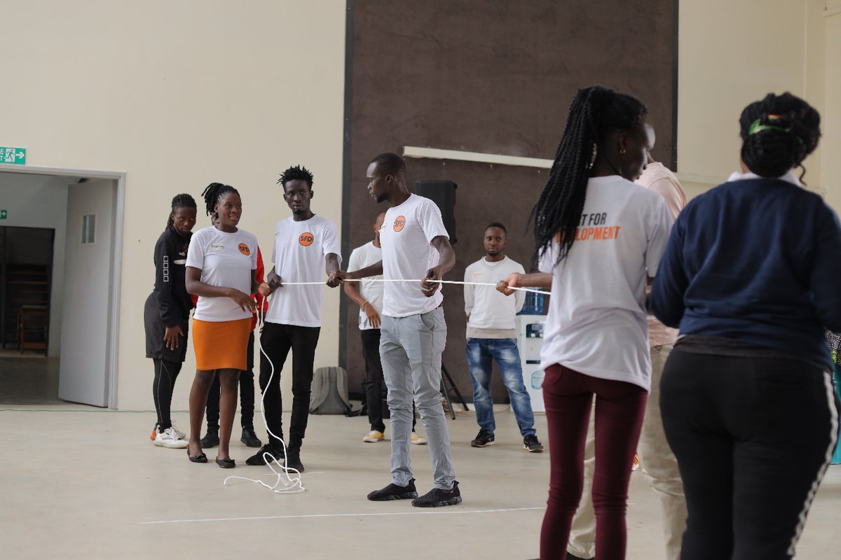 tbf_ug's tweet photo. The energy is high and the stakes are even higher as our youths battle it out in a game of tug of war. Who will emerge victorious?
#GameUpForChange
#SFDWeek https://t.co/6n46m6tgXy