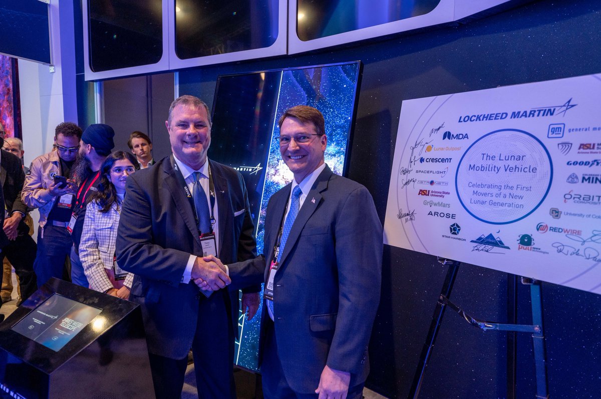 AstronetX's tweet photo. @AstronetX congratulates @LockheedMartin on the announcement of their ambitious lunar surface mobility plans at @SpaceFoundation Space Symposium in Colorado. We’re thrilled to be a part of the celebration with all of our fellow lunar generation first movers. https://t.co/WGqVGp0Oae