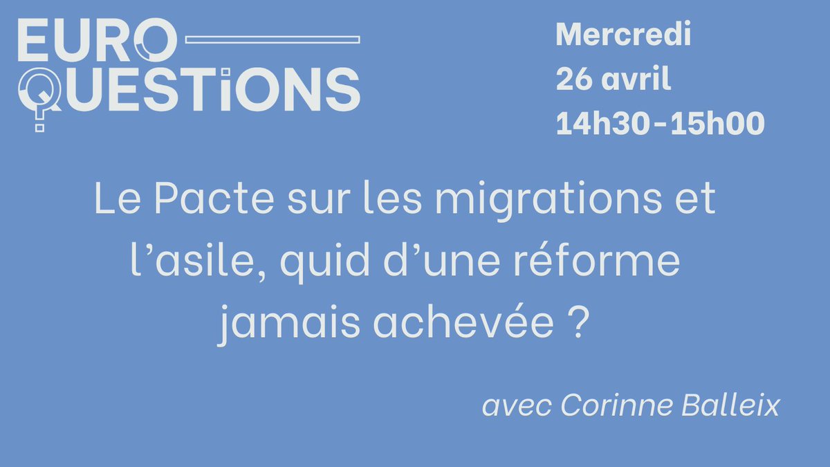 🇪🇺⚖ Webinaire organisé par @DelorsInstitute : 'Le Pacte sur les migrations et l’asile, quid d’une réforme jamais achevée ?'
En présence de Corinne Balleix, spécialiste des questions d’asile de l’Union européenne.
#Euroquestions #migration #asile