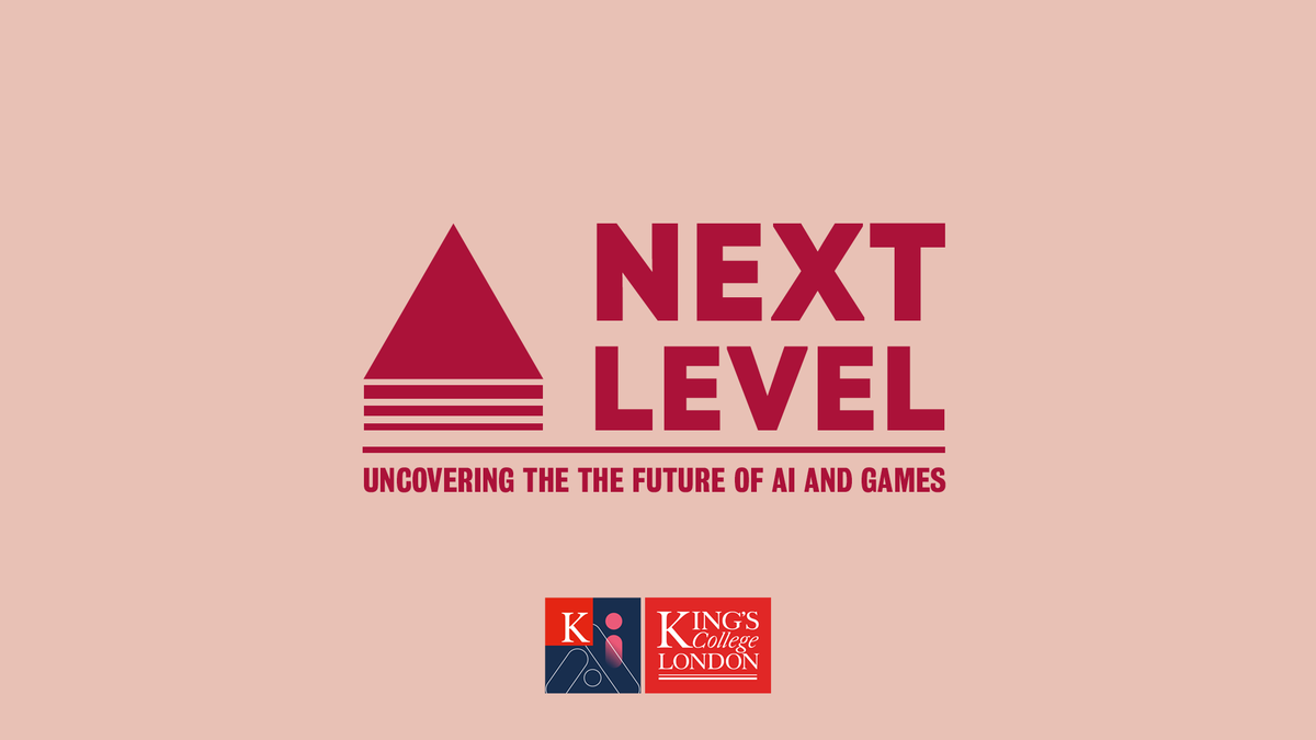 Join us at @kclinformatics in London on May 28th for NEXT LEVEL, a day of talks about AI and games from speakers including @gamemakerstk, @alphachar, @martinpi, @aleenachia, @jibeherve and more! Follow➡️@nextlevelkcl Free tickets and more ➡️ kcl.ac.uk/events/next-le…