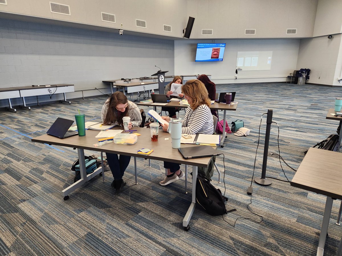 Day 2 of LETRS yesterday! Here they are practicing administering the PAST and sharing the big take aways  about Phonology at the end of the day. Understanding the role of phonology is critical to providing effective literacy instruction 👂 🧠 📖 <a href="/LexiaLearning/">Lexia</a> #KnowBetterDoBetter