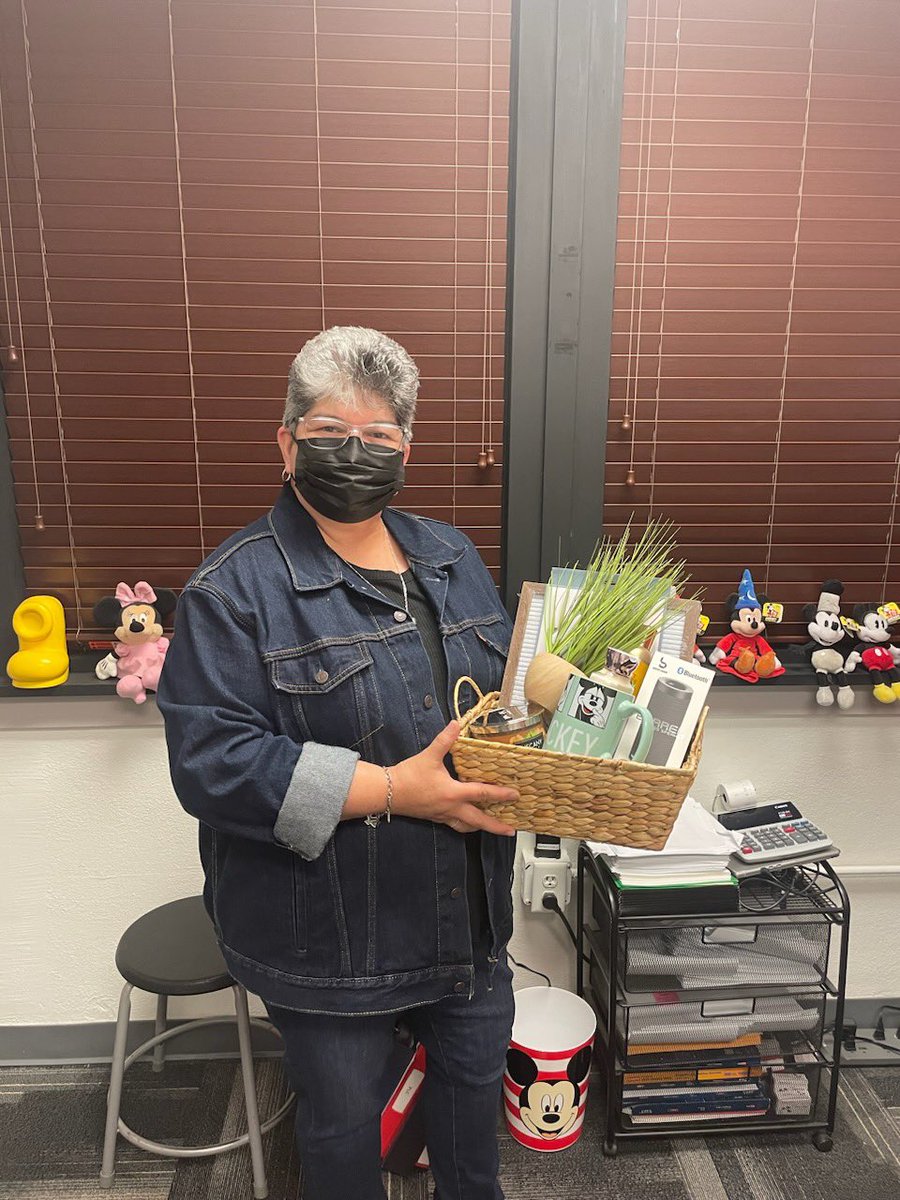 Today we celebrate our awesome Admin Assistant, Mrs. Benavidez! We appreciate all that you do for our school.