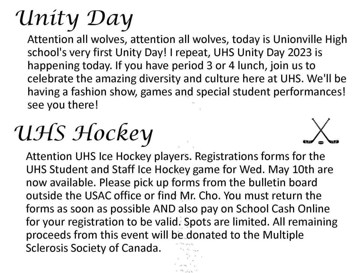 Unionville HS (@uhsupdates) on Twitter photo 