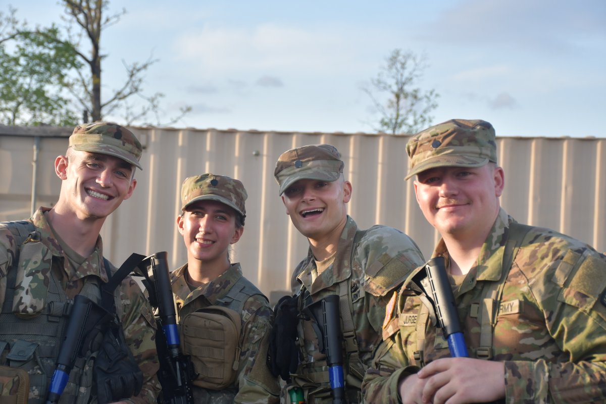 MoStateArmyROTC's tweet photo. The Bear Battalion recently traveled to Fort Leonard Wood where we participated amongst 7 different schools to put together a joint FTX. This was day 1 of a 4 long day FTX consisting of multiple missions being led by MSIIIs.  Way to lead from the front cadets!🐻

#armyrotccadet https://t.co/UYF6PhEGFZ