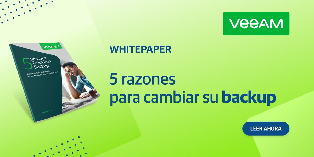 Calcacibar's tweet photo. No se conforme con “meh”. �� Es hora de cambiar su backup tradicional. Descargue nuestro white paper con las cinco razones para no posponerlo más tiempo >> https://t.co/bu7nl8W3AW https://t.co/io5VdNqhJM