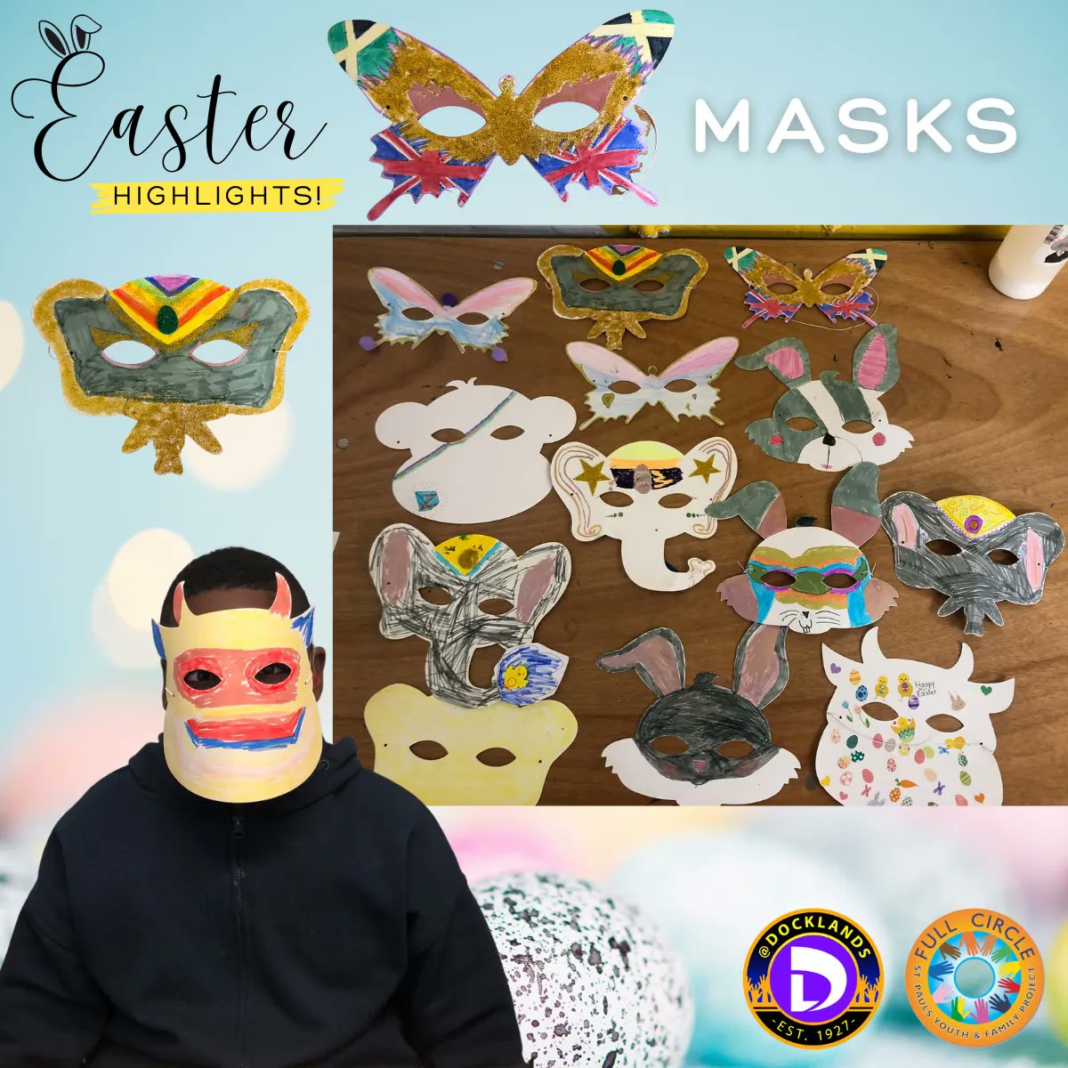 🔶 Next up, for our Easter highlights, it’s MASKS! We were so impressed with the creativity of these beautiful masks that the young people created, with so many fun animal designs.