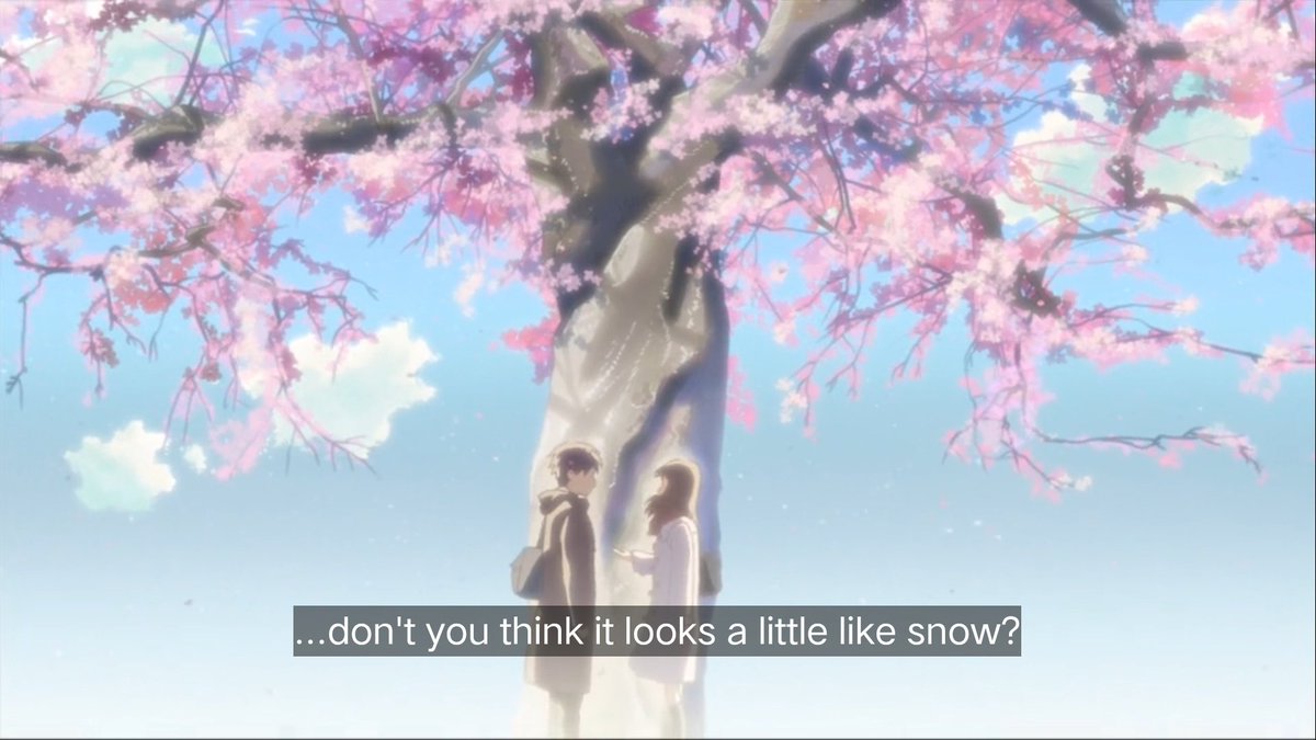 lillyofvally's tweet photo. "5 centimetres per second"- Makoto Shinkai https://t.co/MCb2YKVhfQ