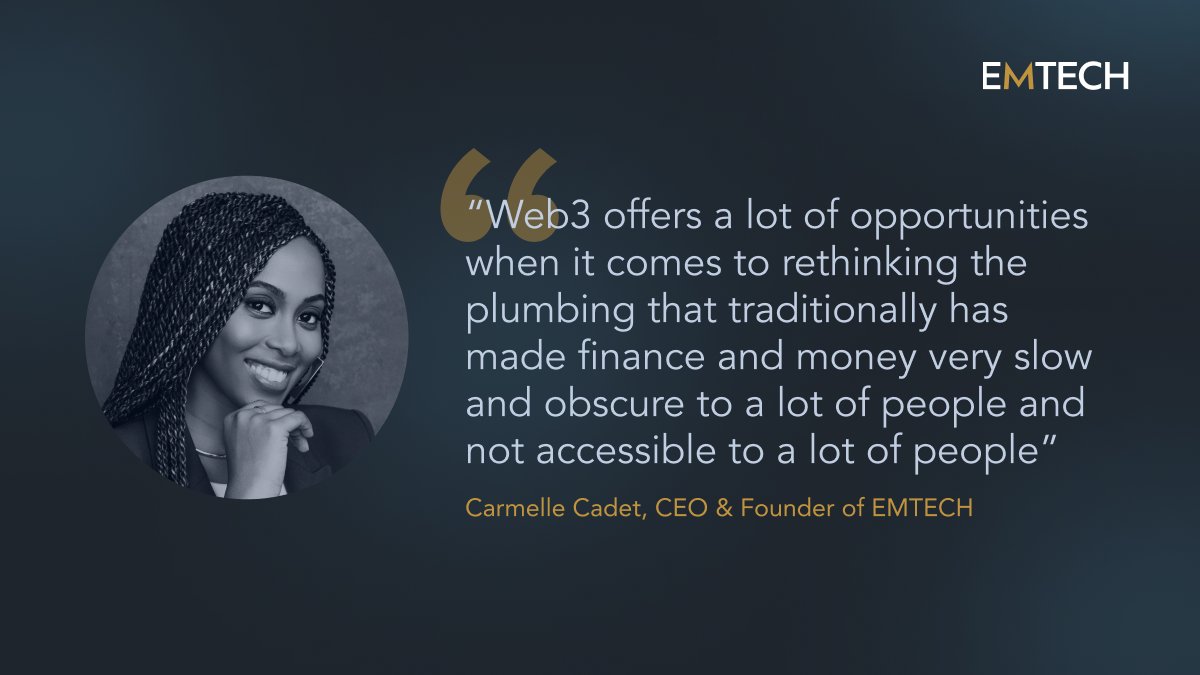 emtech_inc's tweet photo. Our CEO Carmelle is a passionate advocate for financial inclusion in emerging markets. Carmelle is passionate, a trailblazer for solutions and empowers her team to do the same. Learn more about Carmelle at https://t.co/SVkrImOyO9
#emtech #inclusion #financialinclusion https://t.co/mphlC7WtF5