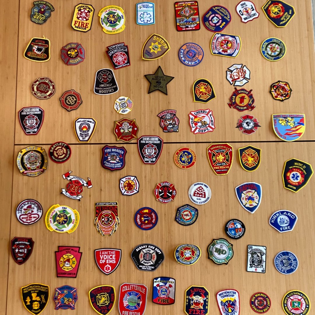 Active911's tweet photo. A look at all the Patches we traded for! Can't wait to trade for more and fill up this space!
Who's bringing a patch to trade with us Tomorrow?
#active911 #activealert #firefighter #fdic #FDIC2023 https://t.co/m4rjoj6FLO