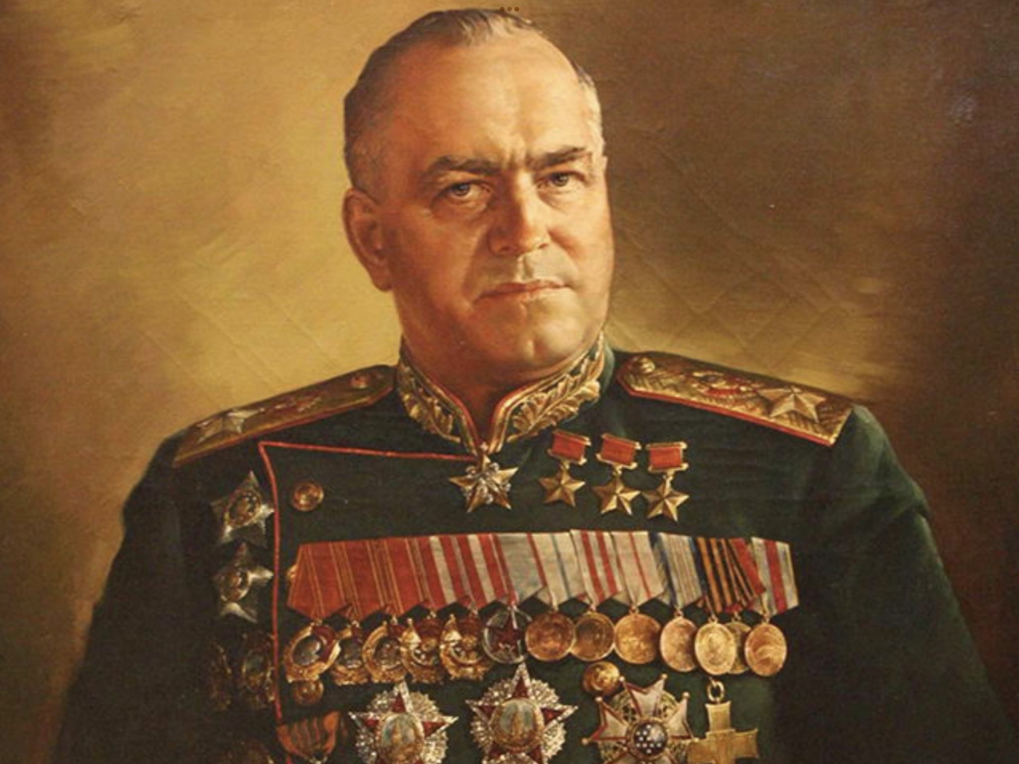 Жуков Георгий Константинович на белом фоне
