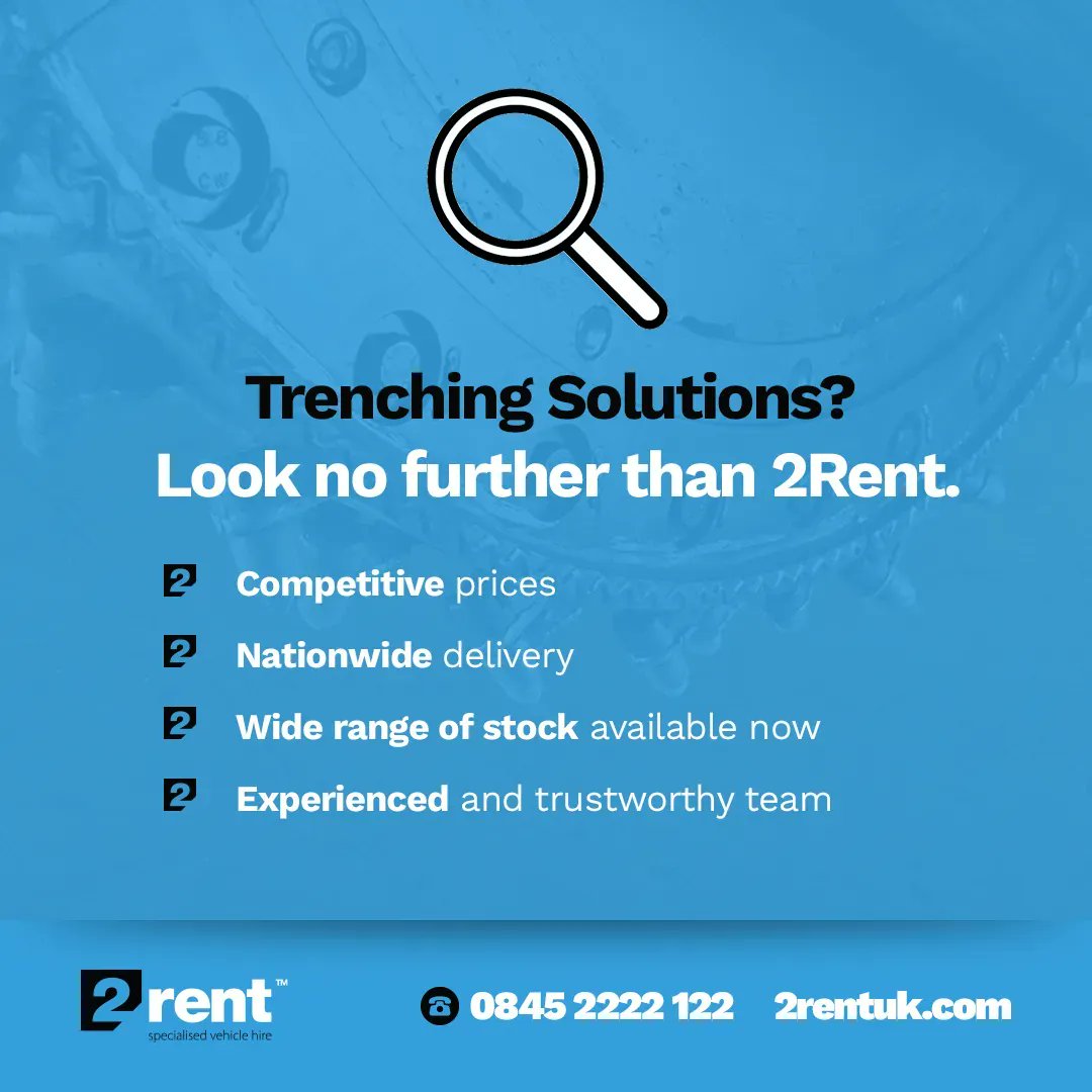 2RentUK's tweet image. Our range of trenching solutions includes everything from trenching machines and excavators to dumpers and rollers, all designed to meet the needs of modern construction and infrastructure projects.

☎️ 0845 2222 122 
💻buff.ly/2VsCRZu  

#2rent #trenchingsolutions