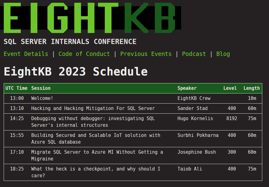 Bob Pusateri (@sqlbob) on Twitter photo EightKB is coming back on 24 May - with an awesome lineup of speakers! Registration is now open - sign up today! eightkb.online <a href="/EightKbConf/">EightKbConf</a> EightKB is coming back on 24 May - with an awesome lineup of speakers! Registration is now open - sign up today! eightkb.online <a href="/EightKbConf/">EightKbConf</a>
