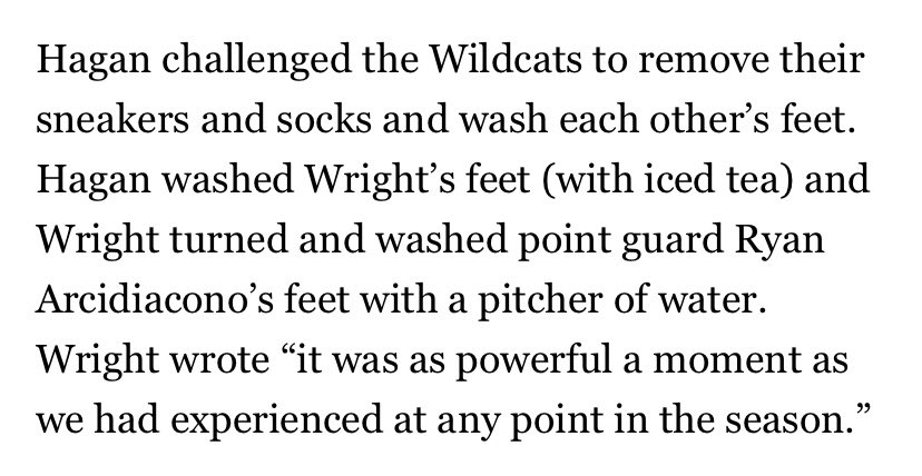 Been focusing on a lot in my own life on servant leadership. Pretty cool to see the parallel between a message to the Villanova national championship team before their final four game (from “Attitude” by Jay Wright), and the message from Jesus in John 13. Humility is strength