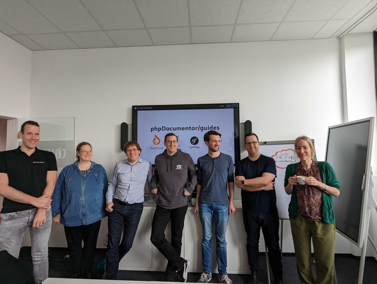 Last week Jaap was part of a team working on a new cross community initiative to create a PHP-based documentation rendering tool. Why would you build everything on your own when you have the same shared goal?!