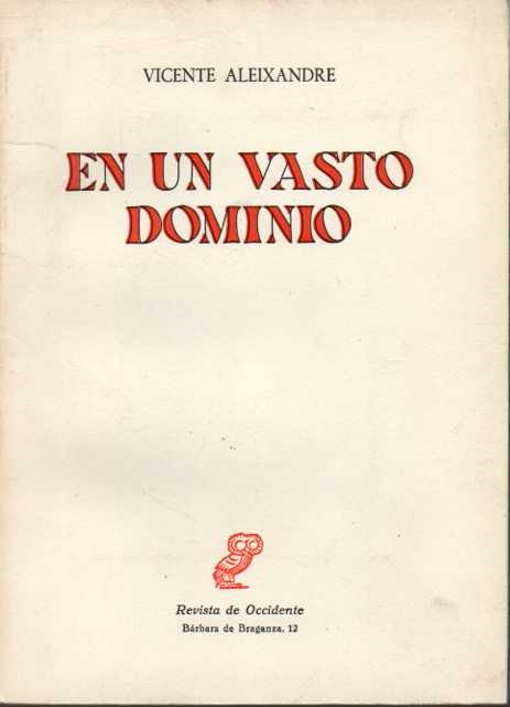 «Para ti y todo lo que en ti vive, yo estoy escribiendo».  En un vasto dominio (1962).  #UnDiaComoHoy de 1898 nació en #Sevilla el #escritor de la #GeneraciónDel27 #VicenteAleixandre , uno de los grandes #poetas españoles del #SigloXX y #PremioNobelLiteratura 1977. @NobelPrize