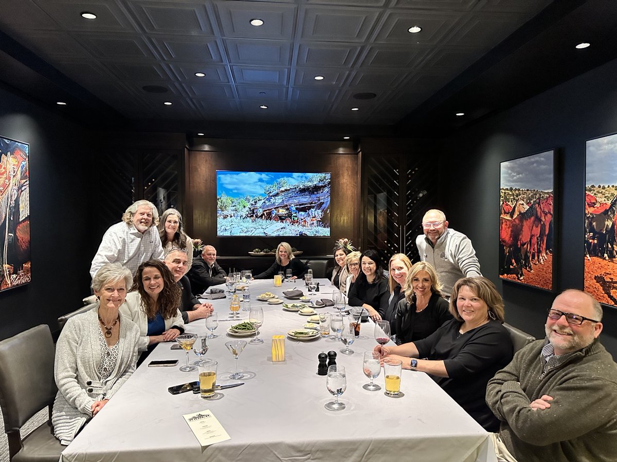 SylogistEd's tweet photo. Kick off dinner before OKASBO we hosted with American Fidelity. Thank you to Norman Public Schools, Cache Public Schools, Mustang Public Schools, Western Heights Public Schools, Briggs Public Schools, Enid Public Schools and Lawton Public Schools for joining us! #OKASBO #k12 https://t.co/rSv4r4NYnf