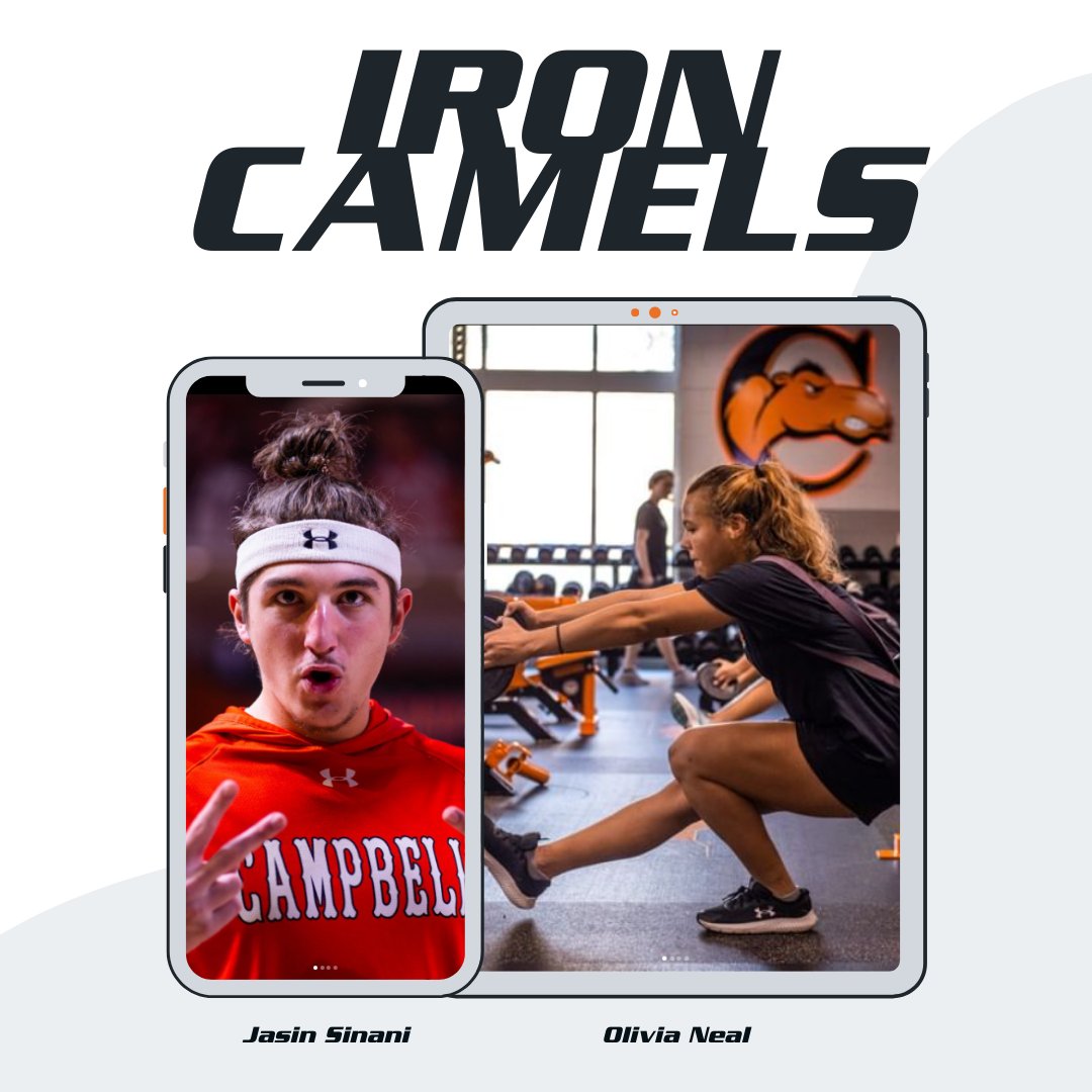 SwoleHumps's tweet photo. Show some love to our April #IronCamels of the Month, Jasin Sinani from @gocamelsmbb and Olivia Neal from @gocamelswsoc https://t.co/GEsgNnforD