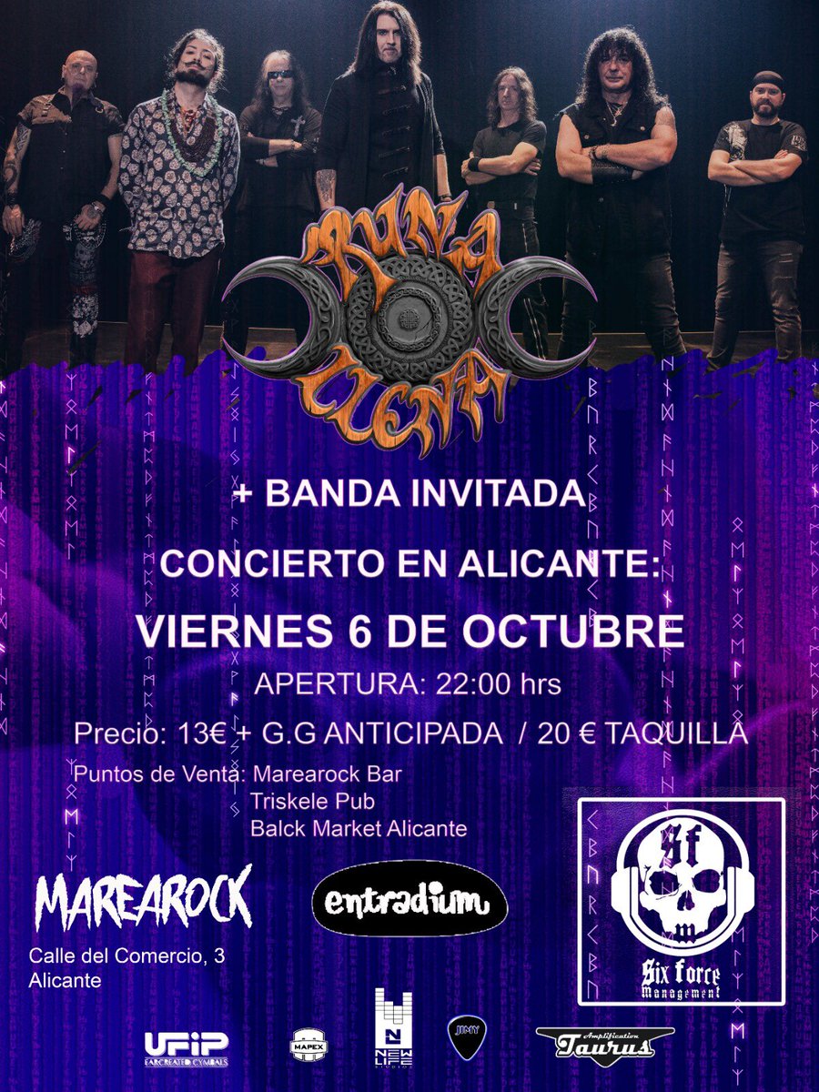 Runa Llena en Alicante!!!

Hola de nuevo runátic@s!!

Ya os podemos confirmar nuestro próximo concierto en Alicante.

Próximo día viernes 6 de octubre en la Sala Marea Rock a partir de las 22:00h.
Más info y venta de entradas en el cartel: