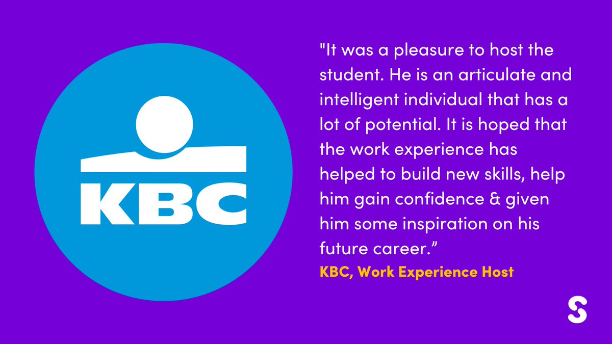 TheSwitchOrg's tweet photo. Companies that host our Work Experience students get to be part of their career journey and make a real difference 🙌
@kbc_group hosted students in March and told us how much they enjoyed making a difference to the future skills of the students #nationalworkexperienceweek. https://t.co/WoNH7s6p0I
