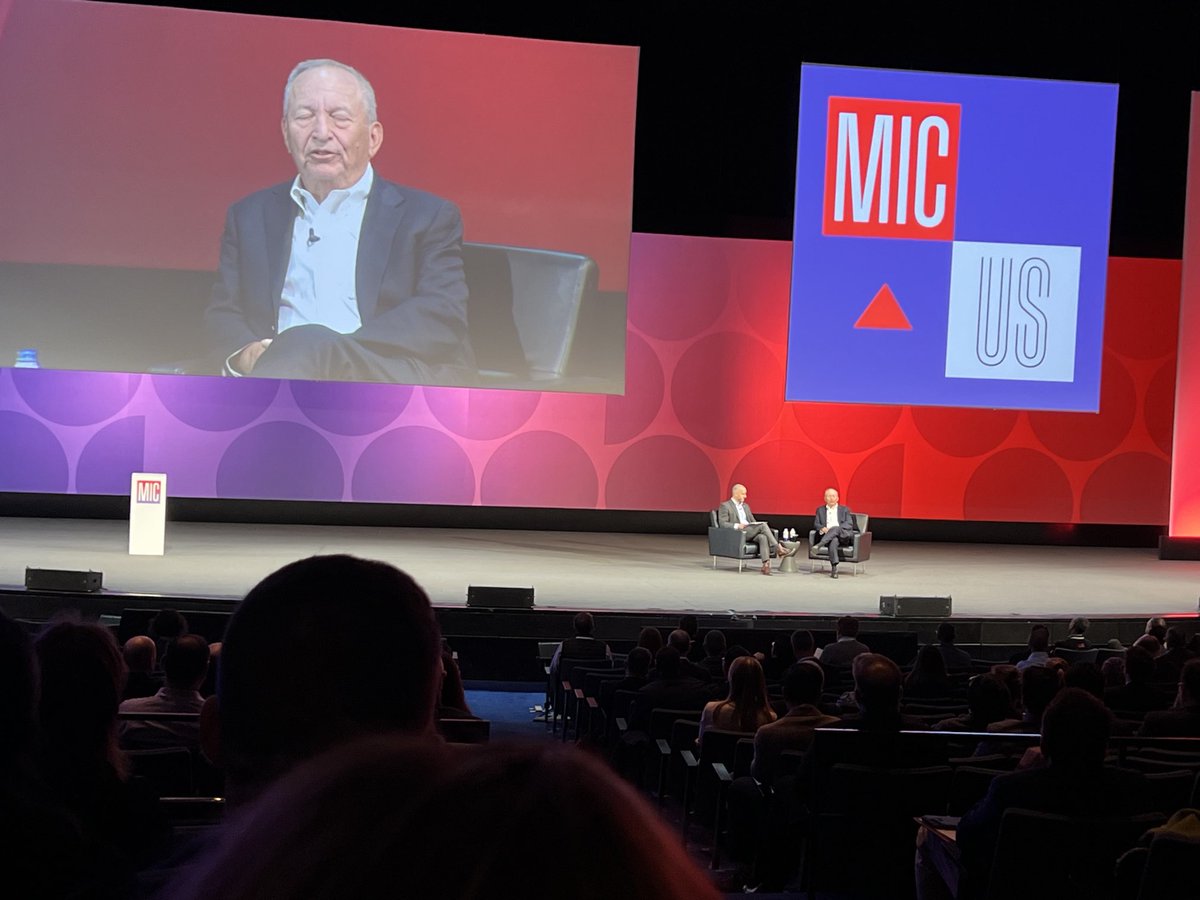 christine_benz's tweet photo. “We turned ourselves from a 2% inflation country into a 5% inflation country.” ⁦@LHSummers⁩ sounding a downbeat note on beating inflation before a packed house at #MICUS https://t.co/ZlIco1oigA