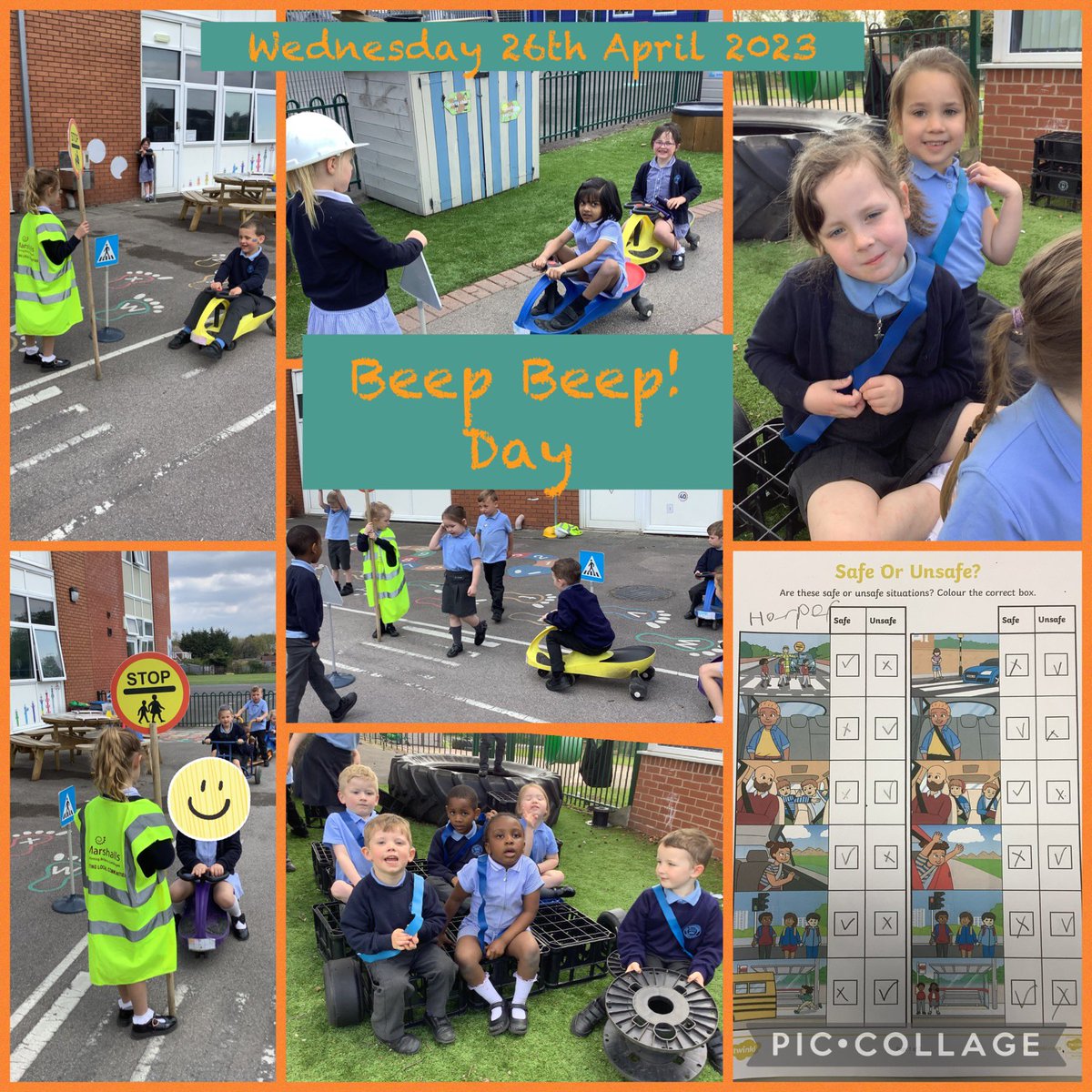 It’s Beep Beep! Day. We have learned all about road safety. We can find a safe place to cross the roads, we know the importance of seatbelts and appropriate car seats and we know how grown ups can keep us safe near roads. #beepbeepday