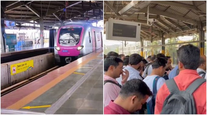 chitralekhamag's tweet image. મુંબઈમાં આજે સાંજે 5 વાગ્યાની આસપાસ ધસારાના સમયે વર્સોવા-ઘાટકોપર મેટ્રો ટ્રેન સેવા ટેકનિકલ ખામીને કારણે પોણો કલાક સુધી ખોરવાઈ ગઈ. લોકો પરેશાન થઈ ગયા.
bit.ly/43ZqKGh
#Mumbai #MumbaiMetro #Versova #Ghatkopar #Metro #Train #મુંબઈ #મેટ્રો #મુંબઈમેટ્રો #ChitralekhaNews