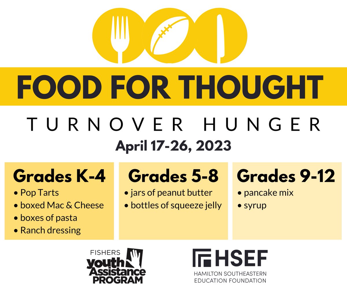 FishersYAP's tweet photo. Today is the last day to bring your food to school for the food drive!
#hseschools #HSEF https://t.co/exEGW9r0D0