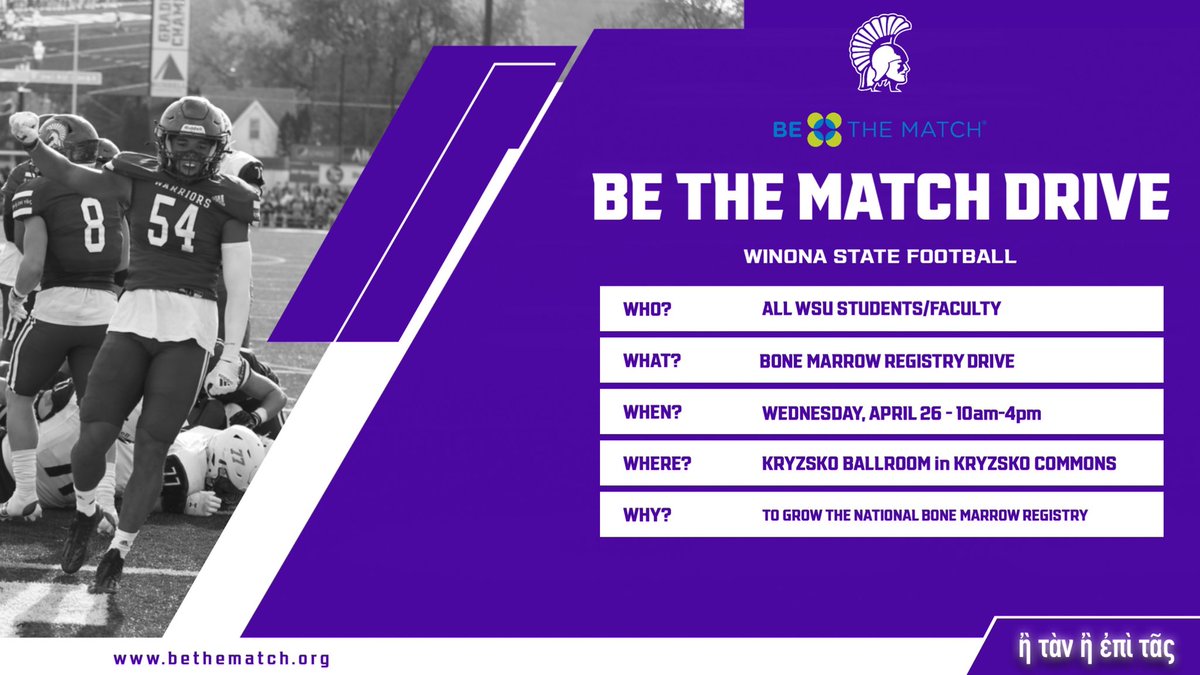 IsaacFruechte14's tweet image. 🚨BE THE MATCH today on campus!! Come out and help support!! Be the difference in someone’s life!! A simple swab could help save a life!! 🚨