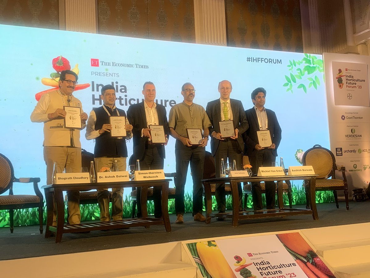 According to <a href="/AshokDalwai/">Ashok Dalwai</a>, India needs to almost triple #horticulture production. <a href="/MichielvanErkel/">Michiel van Erkel</a> discussed in the session how Indo Dutch CoEs can play an enabling role in accessing better technology and training from 🇳🇱. <a href="/BiotechCentre/">Bhagirath Choudhary</a> moderated the session.