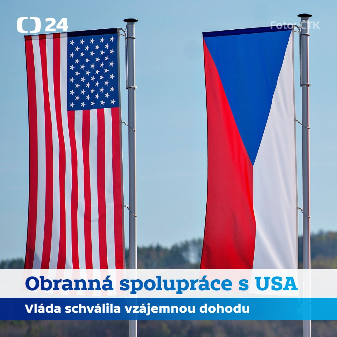 🇨🇿🤝🇺🇸 Vláda schválila česko-americkou dohodu o obranné spolupráci. 

🔗czch.tv/CG29xP

💬 Petr Fiala: zvýší to bezpečnost ČR.
💬 Jana Černochová: umožní to intenzivní praktickou spolupráci mezi armádami ve výcviku i vzdělávání.