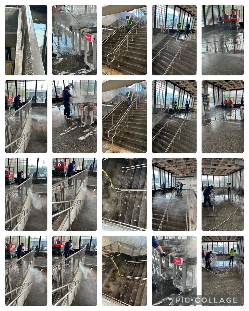 We have recently hired a number of new maintenance custodians, and they're putting in work to keep our stations clean. If you see an area that needs attention, please let us know.