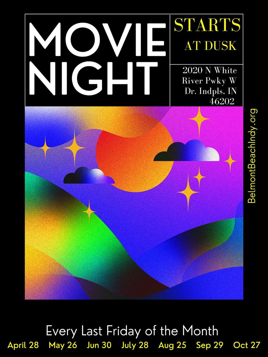ebonythewriter's tweet photo. So excited for movie nights at Belmont Beach this season! Every Final Friday from May-October. Films start at dusk.
Weโve got the popcorn! You bring your chair!๐ฟ๐ฅ
#BelmontBeach #FriendsOfBelmontBeach #Haughville #MyHaughvilleRiverfront https://t.co/ibvusdkkgm