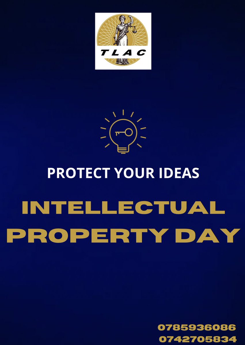 TLAC_ug's tweet photo. Intellectual Property (IP) law relates to the establishment and protection of intellectual creations such as inventions, designs, brands, artwork and music.
Happy intellectual property(IP)Law day. https://t.co/YTNERlGsNk