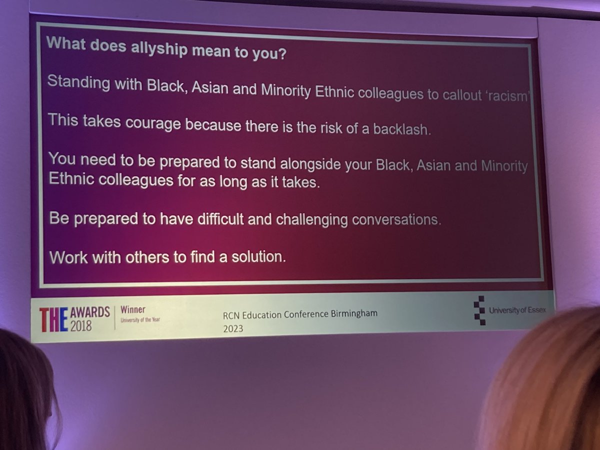 “No place for racism in Healthcare” @winifred_eboh Don’t be afraid to fail, be afraid not to try @GpnNes @NHS_Education @theRCN #RCNED23 #Daretocare #noplaceforracism #GPN #GPNEducation #callitout #ally #beanallyforstudentnurses