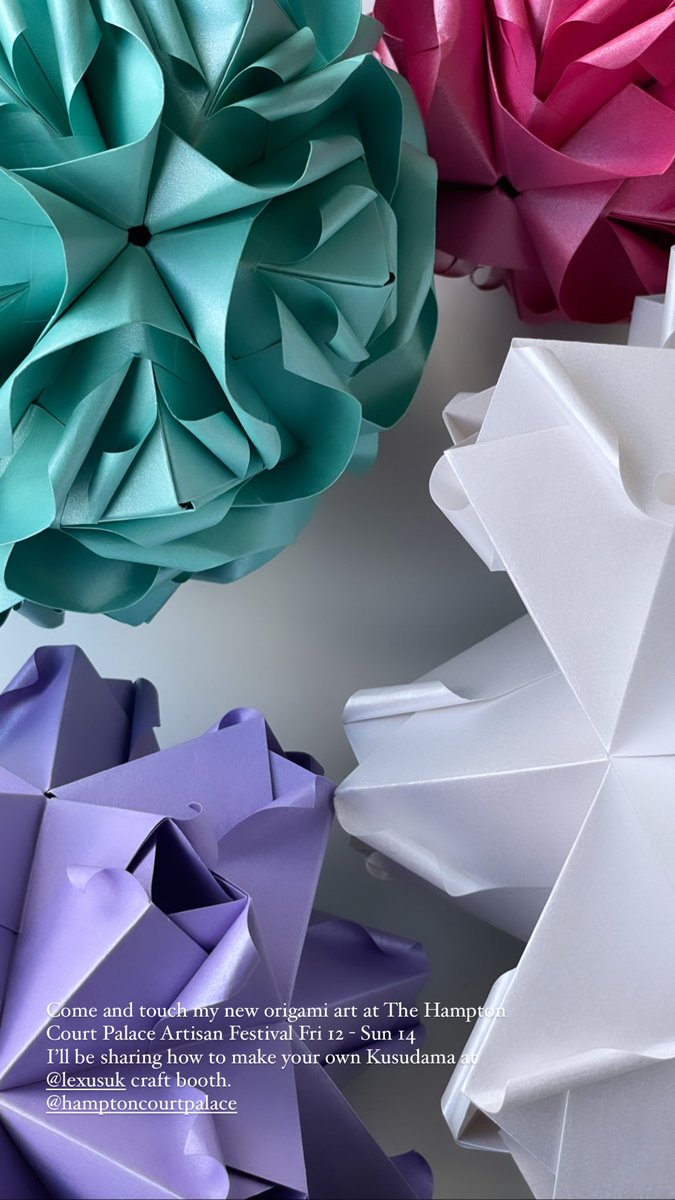 Come and touch my latest origami installation at <a href="/HCPFestival/">HCP Festival</a> this spring 12-14 May. ☺️☺️